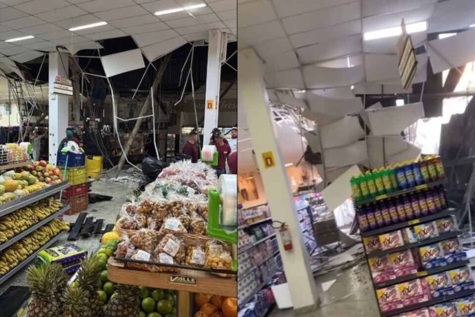 Teto em Supermercado Deixa Vítima na Grande Curitiba