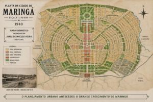 Maringá foi planejada a partir de um projeto urbano elaborado na década de 1940