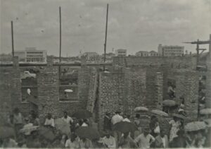Construção da Estação Ferroviária de Maringá na década de 1950